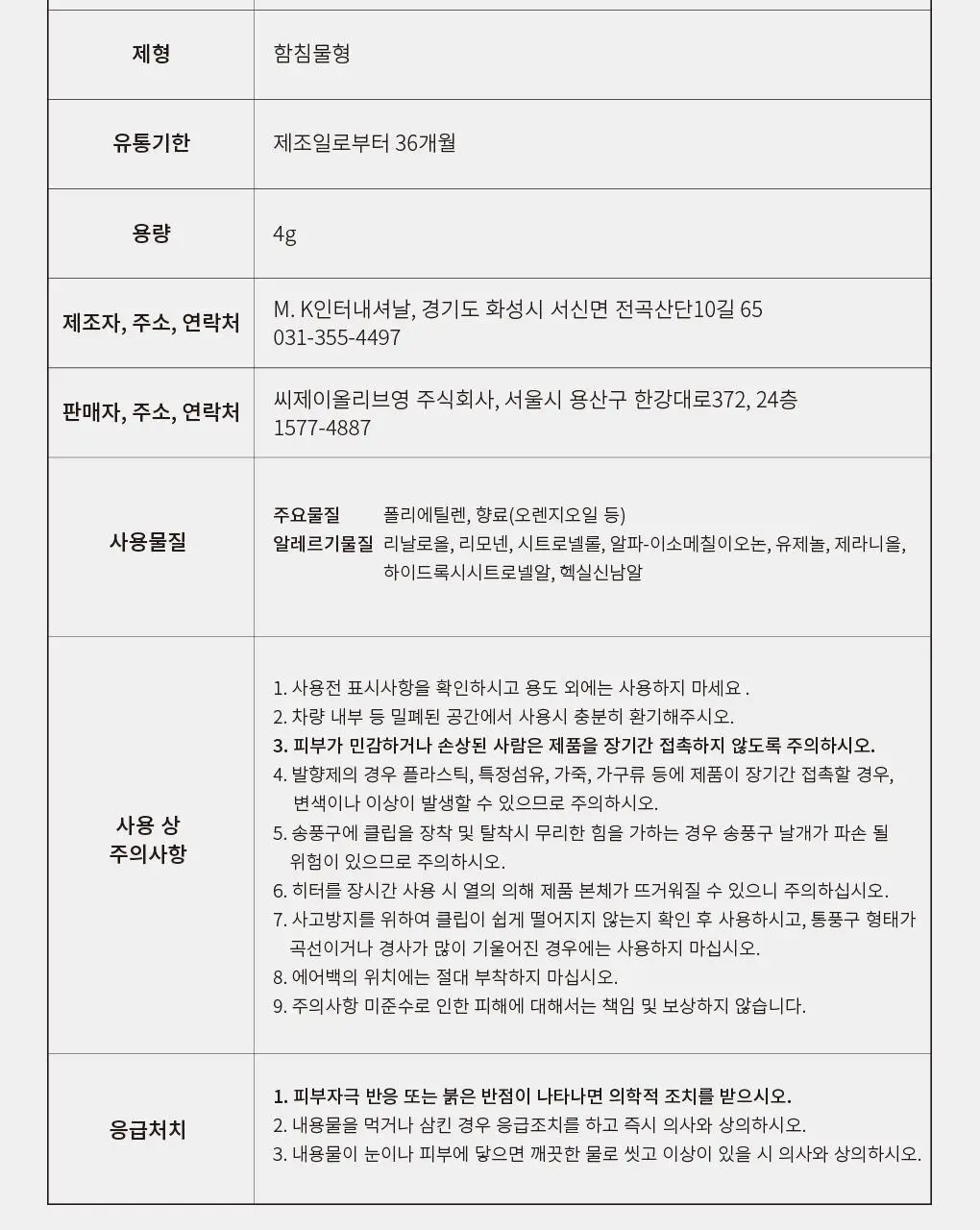 [온라인단독] 라운드어라운드 센티드 차량용 방향제 4g 2종 상세페이지 31